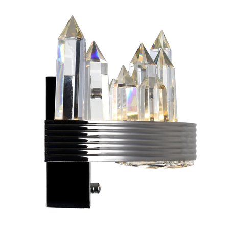 Cwi Lighting Led Sconce With Polished Nickel Finish 1218W24-613